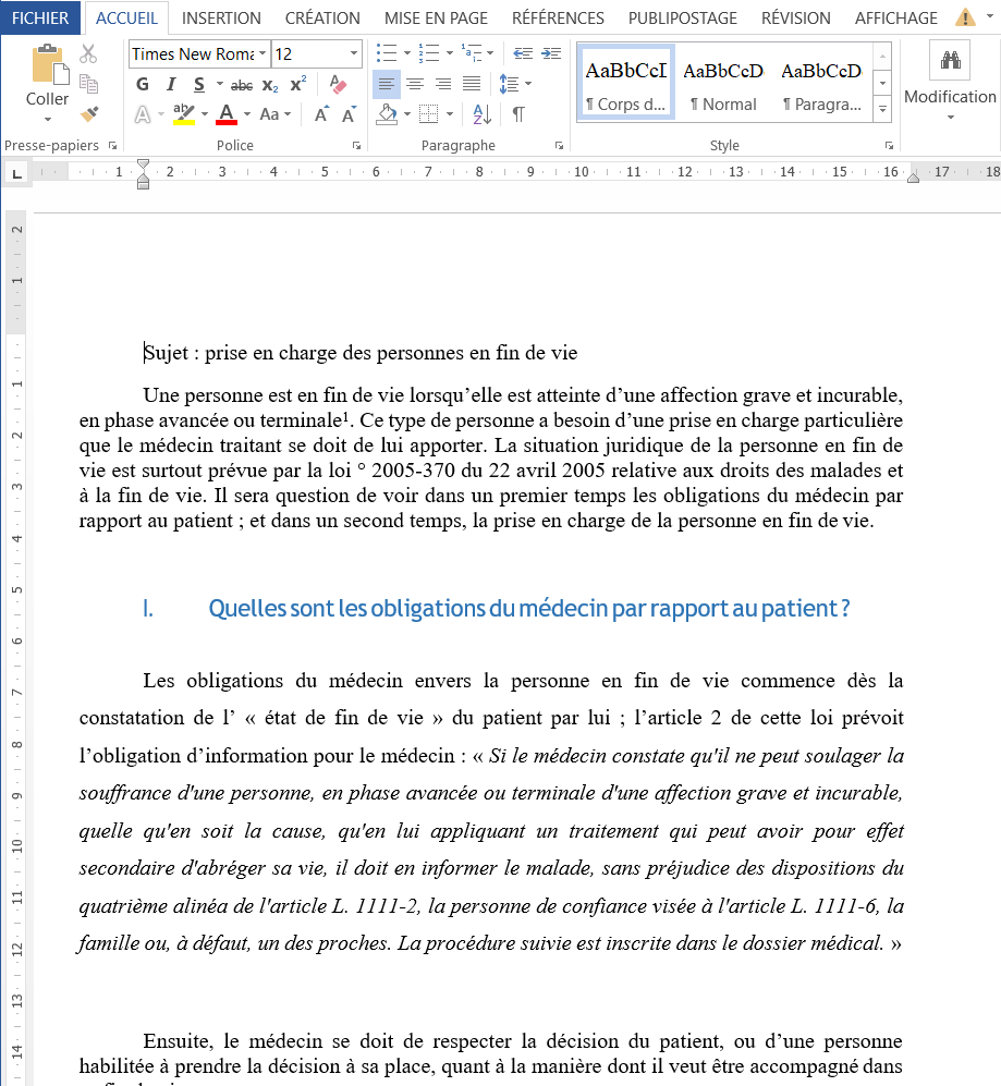 conseils pour rédiger un mémoire en TFE